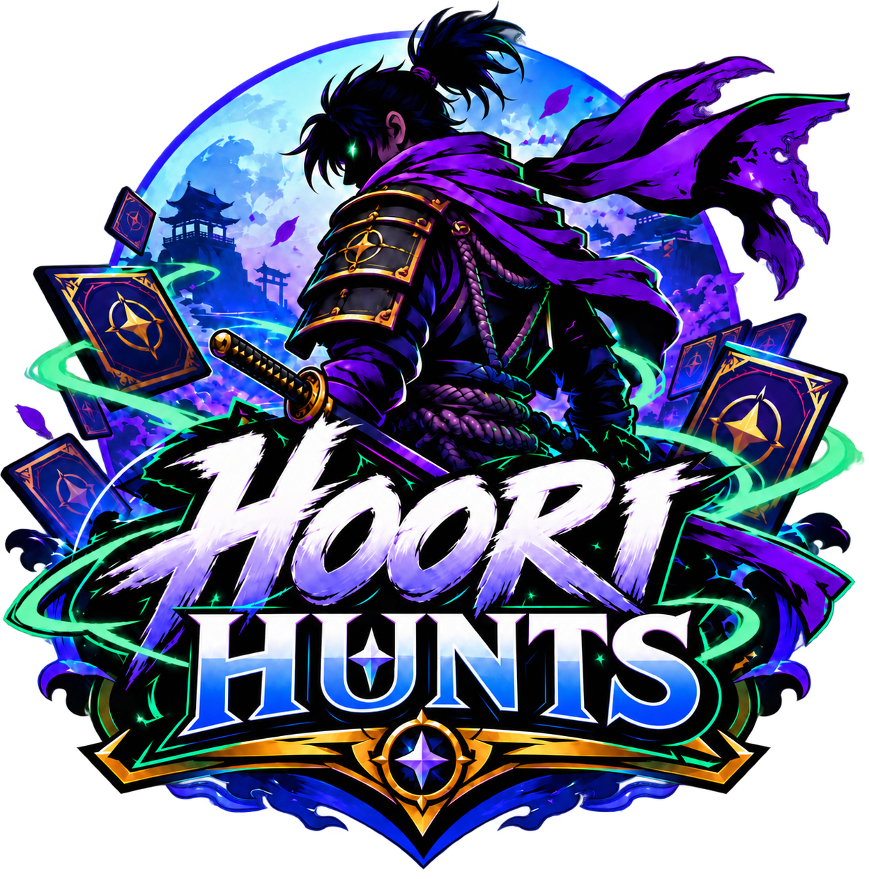Hoori Hunts samurai artwork and logo